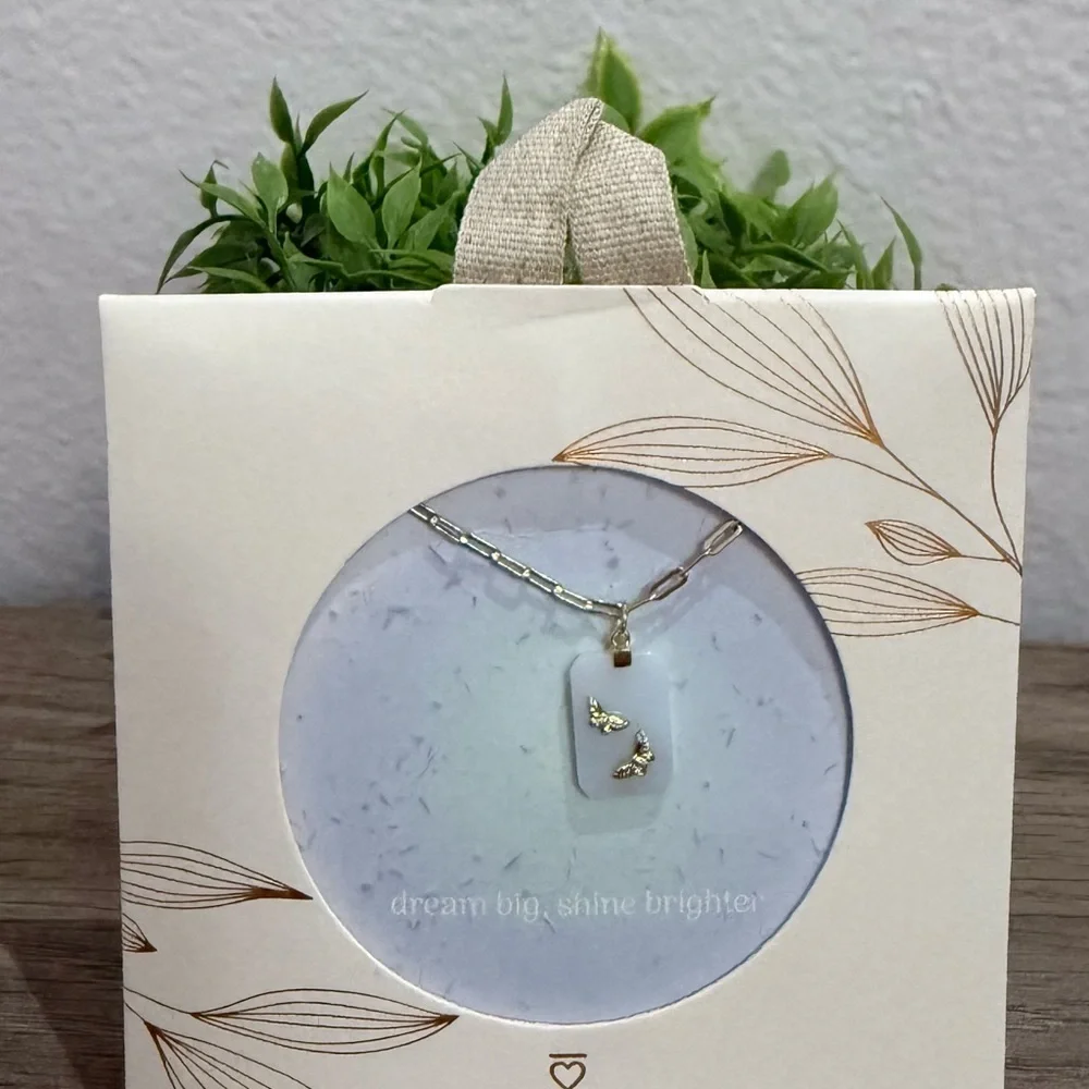 Target Gold Dipped Necklace with Angelite Pendant